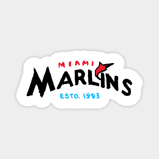 Miami Marliiiins 05 Magnet by Very Simple Graph