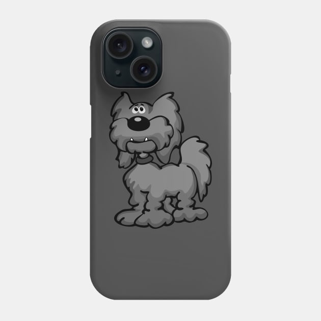 Aussiedoodle Dog Cartoon Phone Case by hobrath