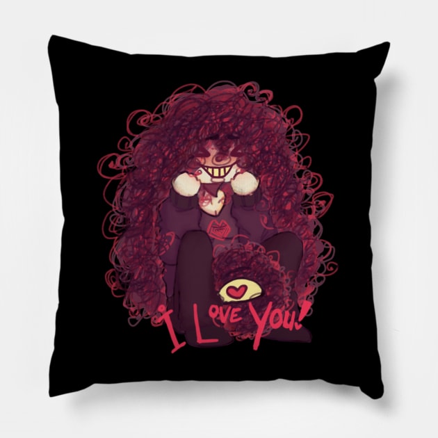 John Doe Decal “I love you!” Pillow by pinkiidoodúwù