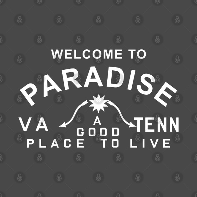 Paradise CVB white text by Old Gods of Appalachia