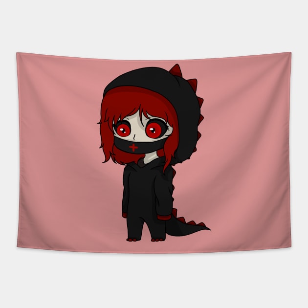 nurse ann dinosaur chibi Tapestry by LillyTheChibi