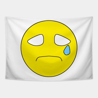 The sad face emoji Tapestry