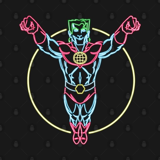 Captain Planet Neon by AlanSchell76