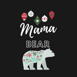 Christmas Theme Polar Mama Bear T-Shirt