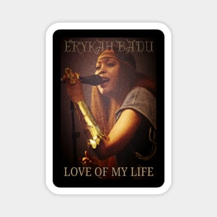 Retro wall Erykah Badu beautiful Magnet