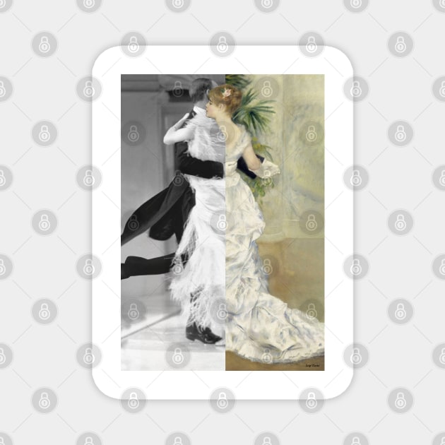 Dance in the City by Pierre-Auguste Renoir and Fred Astaire Magnet by luigi-tarini