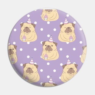 Pug Birthday Party Pin