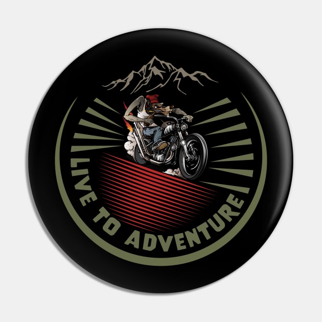 Live to adventure wolf Pin by Wolf Clothing Co
