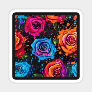 Rainbow flowers Magnet