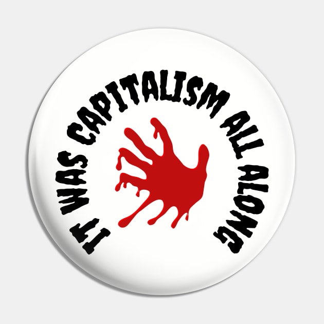 Bloody Capitalism Pin by Yas R