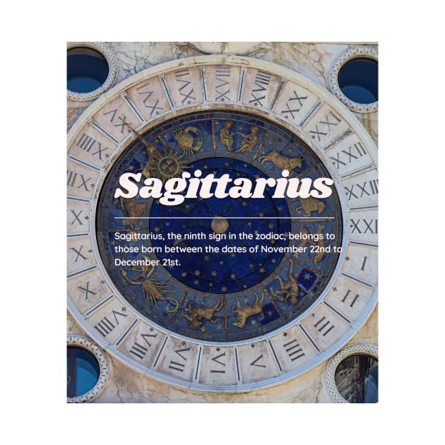 Sagittarius Zodiac Roman Numeral Print by madiwestdal