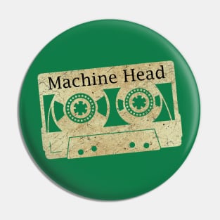 cassette tape vintage Machine Head, ElaCuteOfficeGirl Pin