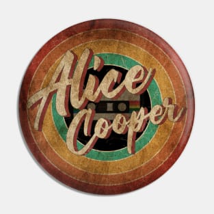 Alice Cooper Vintage Circle Art Pin
