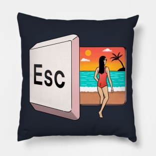 Escape to the beach Pillow