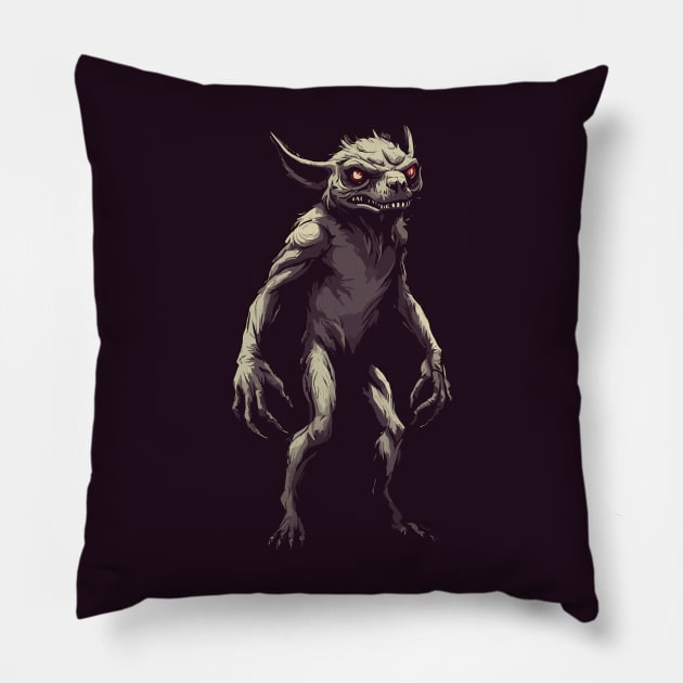 El Chupacabra Pillow by Ray Crimson