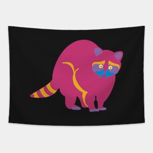 Rainbow Raccoon Tapestry