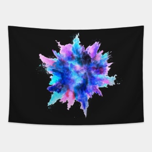 Blue Dust Explosion Tapestry