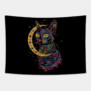 Cat Skull Pins Tapestry