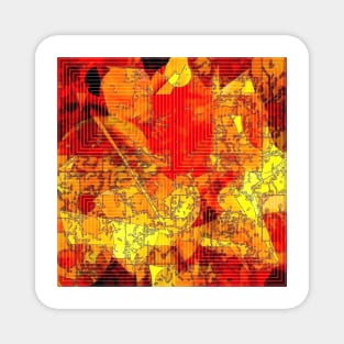 Hot Random Abstract Shapes: Maps &amp; Apps Series Magnet