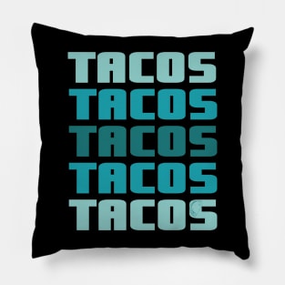 Tacos blue ombre gradient banner mexican food lover gift Pillow