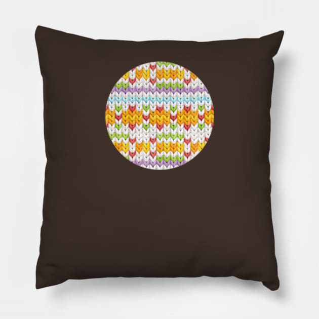 Witty Knitty Fair Isle Pillow by PatriciaSheaArt