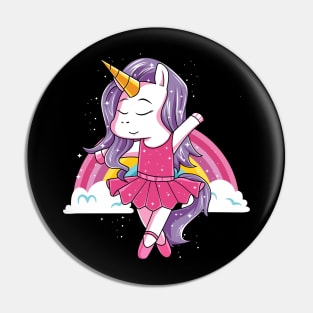 Unicorn Ballet Dance Girls Kids Gift For Ballerina Pin