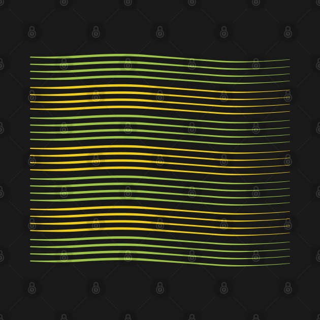 Green and Yellow Stripes Pattern by Walking Millenial