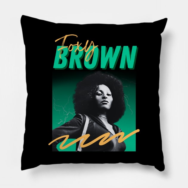 Foxy brown***original retro Pillow by OtakOtak