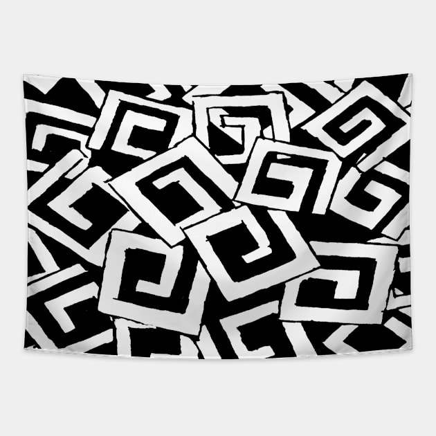 Black and White Game Tapestry by MeowLeenhome