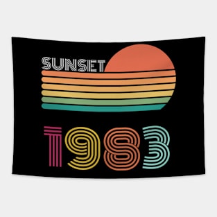 Sunset Retro Vintage 1983 Tapestry