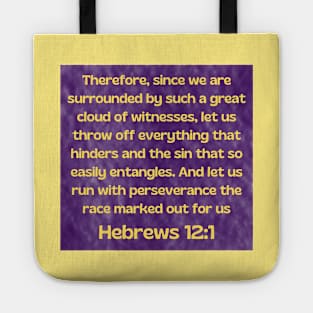 Bible Verse Hebrews 12:1 Tote