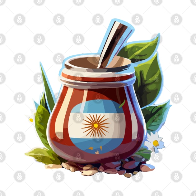 Yerba Mate Argentina Flag by MonkaGraphics