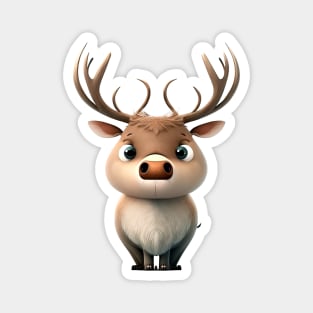 Deer Cute Adorable Humorous Illustration Magnet