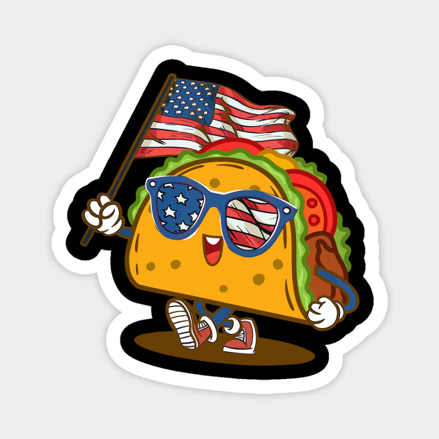 Taco Sunglasses American Flag USA Funny 4th Of July - Taco