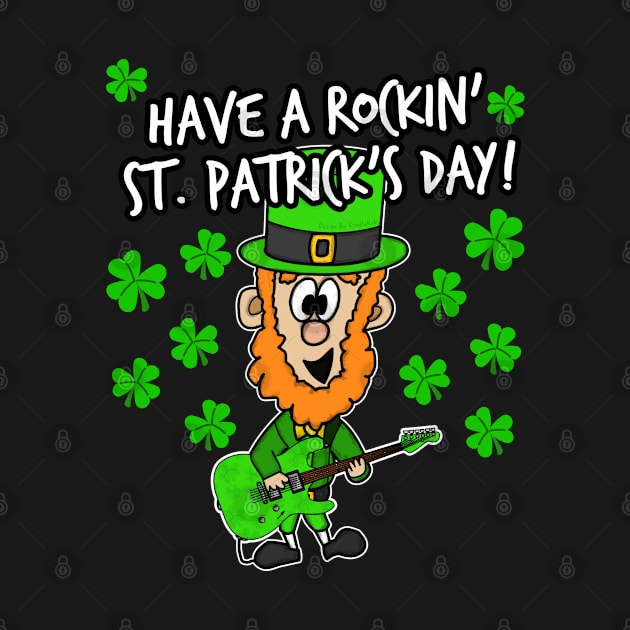 Have A Rockin' St. Patrick's Day Leprechaun Guitar by doodlerob