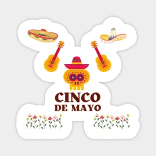 Cinco de Mayo - Sombrero and Guitars (Exclusive 2022 Model TShirt) Magnet