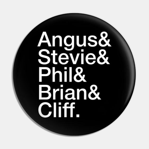 Angus Stevie Phil Brian & Cliff Pin by Three Meat Curry