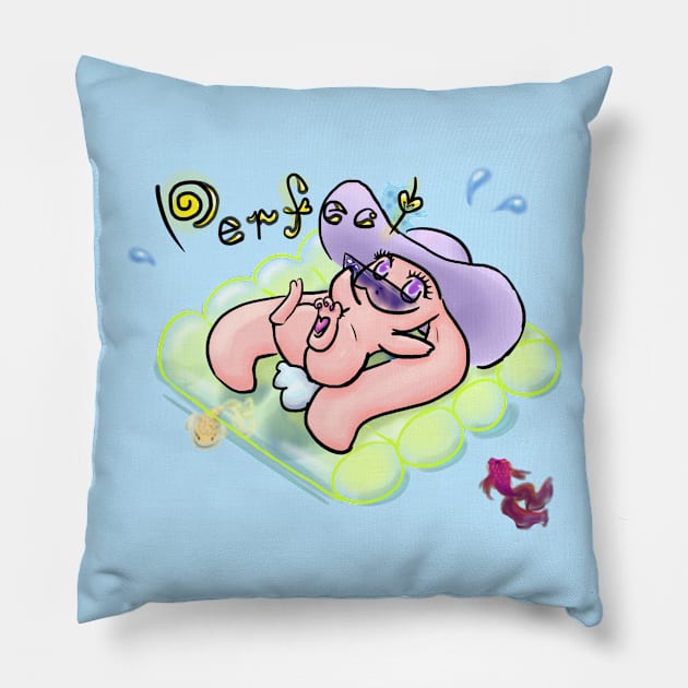 Pink Bunny - Perfect - Liliko Pillow by Luminous_Tee