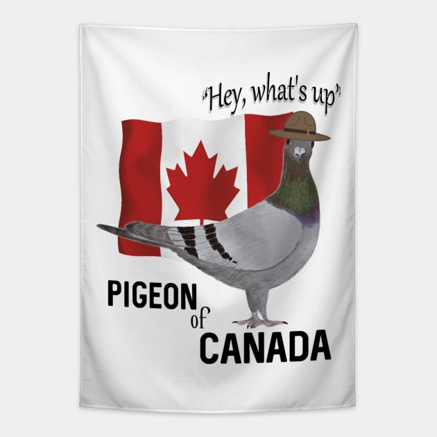 Pigeon of Canada Greeting Tapestry by KC Morcom aka KCM Gems n Bling aka KCM Inspirations