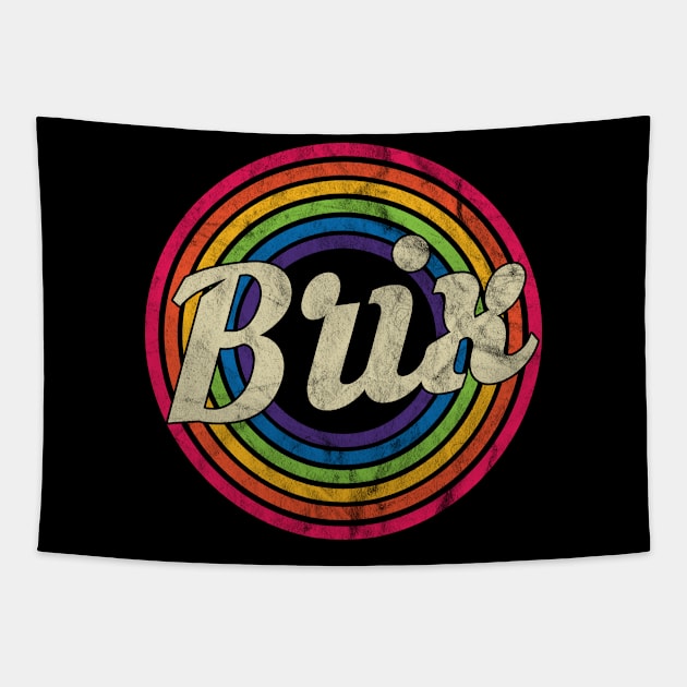 Brix - Retro Rainbow Faded-Style Tapestry by MaydenArt