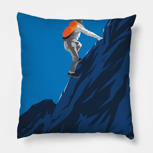 Night Mountaineer Pillow by JFDesign123