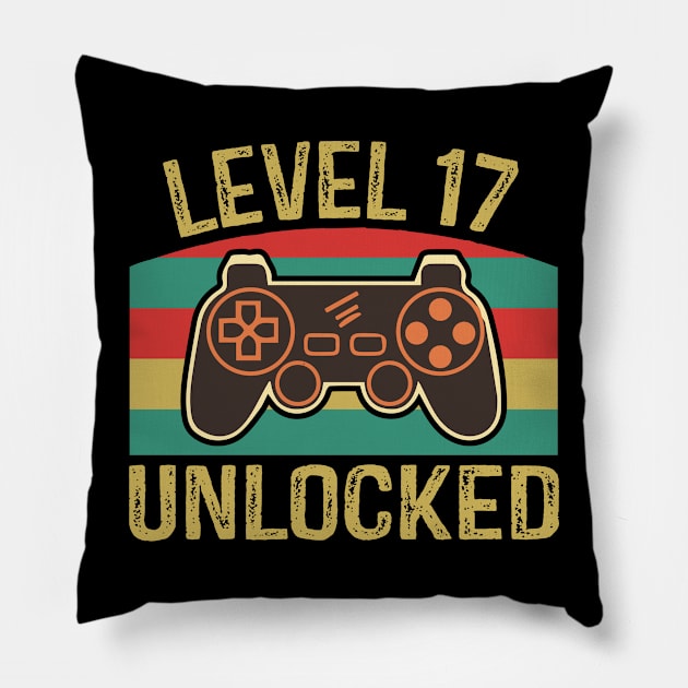 Level 17 Unlocked Pillow by RW