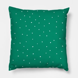 White Dots on Green Pillow