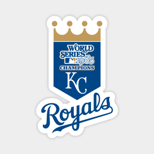 Kansas City Royals 1985 World Series Champs - Blue Font Magnet