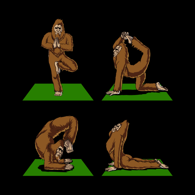 Bigfoot Yoga Poses by underheaven