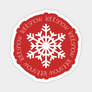 Let It Snow - on Red Magnet