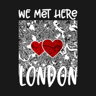 We met here London, Hearted Map T-Shirt