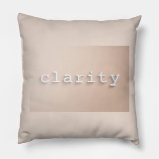 Clarity: Simple, Clean. Find It Pillow