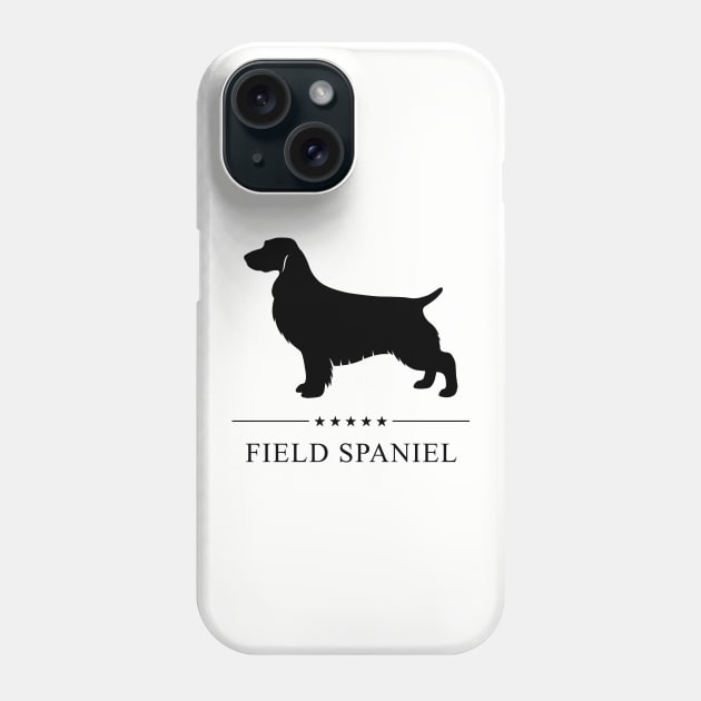 Field Spaniel Black Silhouette Phone Case by millersye