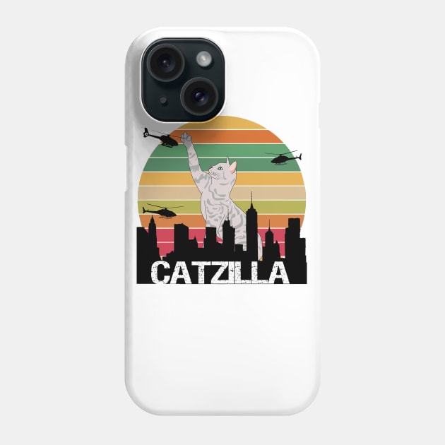 funny catzilla Phone Case by S-Log